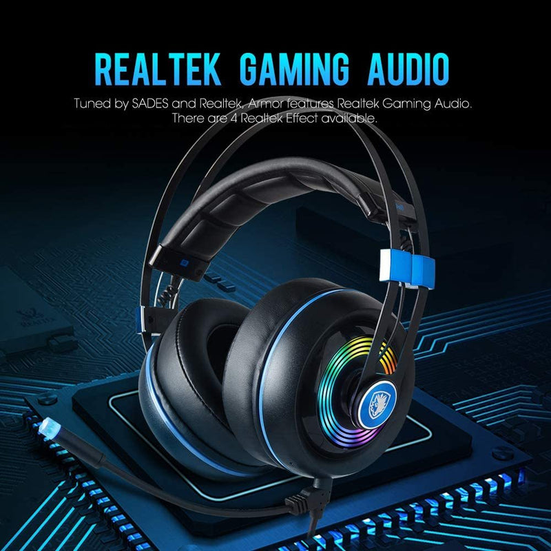 Premium Wire-Controlled Gaming Headset - Immersive Colorful Surround Stereo Audio Experience