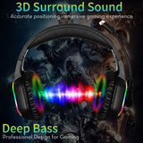 Professional RGB Gaming Headset with 7.1 Surround Sound - Black