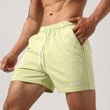 Men's Cotton Stretch Workout Shorts - Casual Athletic Shorts with Padding