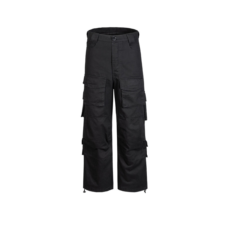 Tactical Multi-Pocket Wide Leg Cargo Pants for Men