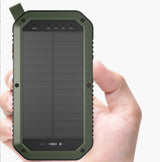 Wireless Solar Power Bank 20000mAh/10000mAh - Portable Charger with LED Torch & Multiple USB Ports