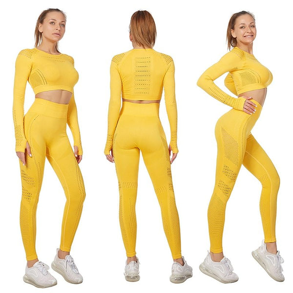 Premium Women's Long Sleeve Yoga Set - Performance Activewear
