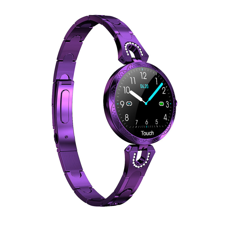 Elegant Rose Gold Smart Watch - Waterproof Fitness Tracker with Heart Rate Monitor for Active Women