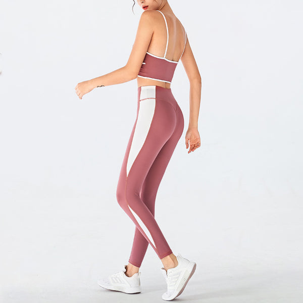 Premium Women's Athletic Two-Piece Gym Set - Pale Blue