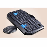 Professional Wireless Gaming Keyboard Mouse Set - 12000 DPI Ergonomic Black Combo for Office & Gaming