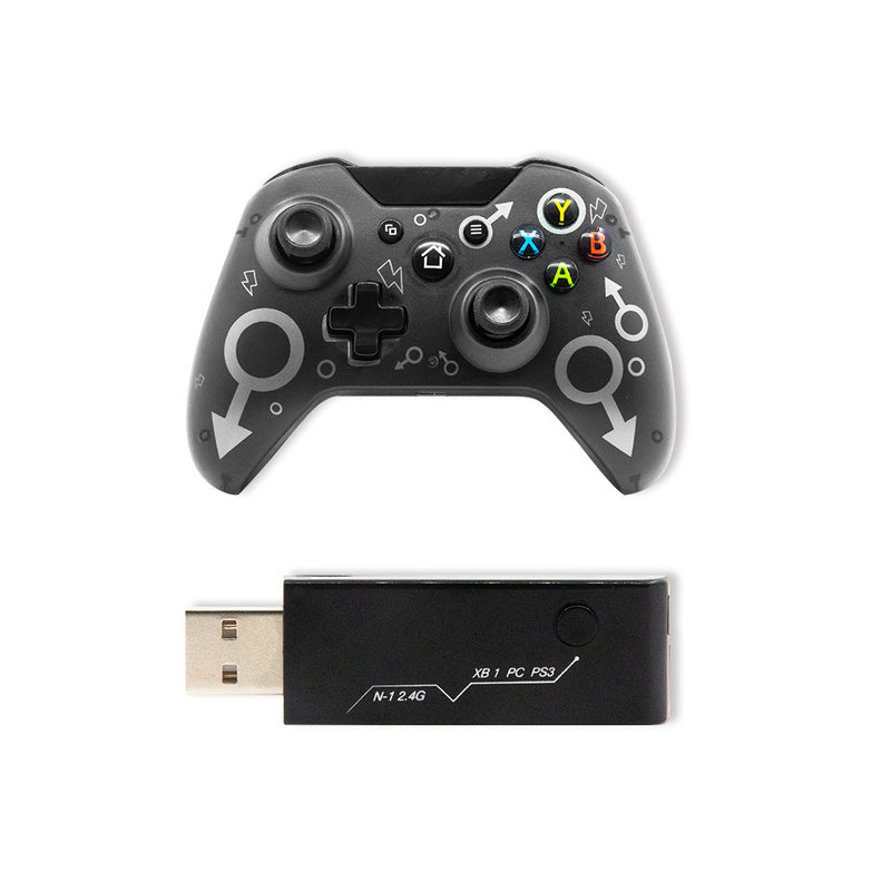 Wireless Gaming Controller N1 - 2.4G Xbox One Compatible Gamepad with Dual Motor Vibration