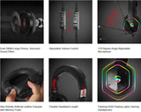 Professional RGB Gaming Headset with 7.1 Surround Sound - Black