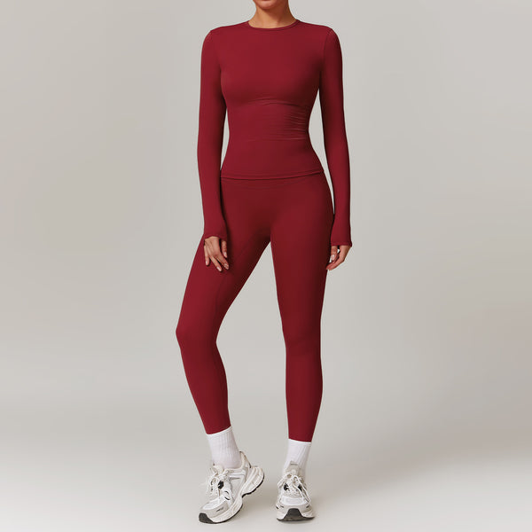 Women's Premium Brushed Yoga Set - Quick-Dry Fitness Tracksuit