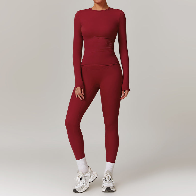 Women's Premium Brushed Yoga Set - Quick-Dry Fitness Tracksuit