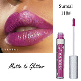 Rouge à lèvres liquide hydratant couleur bonbon, imperméable et pailleté, maquillage longue tenue