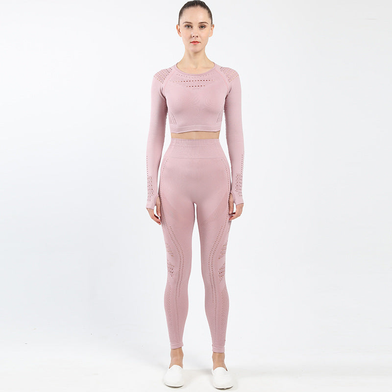 Premium Women's Long Sleeve Yoga Set - Performance Activewear