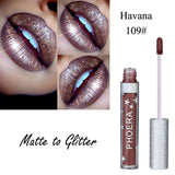 Rouge à lèvres liquide hydratant couleur bonbon, imperméable et pailleté, maquillage longue tenue