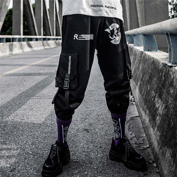 Stylish Cotton Cargo Pants - Loose Fit Youth Overalls with Multiple Pockets
