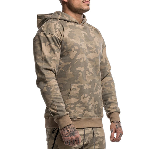 Premium Men's Camouflage Hoodie - Athletic Performance Pullover