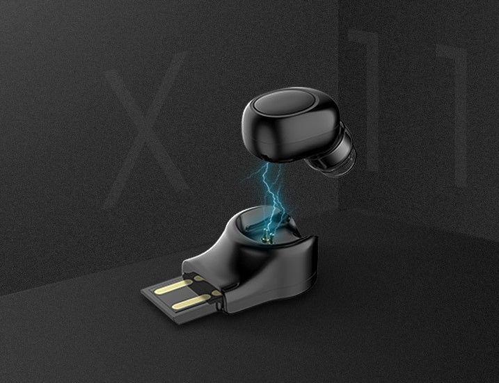 Ultra-Compact Wireless Bluetooth Earbud - Invisible Mini Stereo Headphone with Magnetic Charging