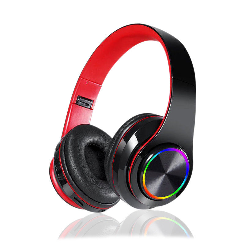 Wireless Bluetooth Gaming Headset with 7-Color LED Lights - 22H Battery Life
