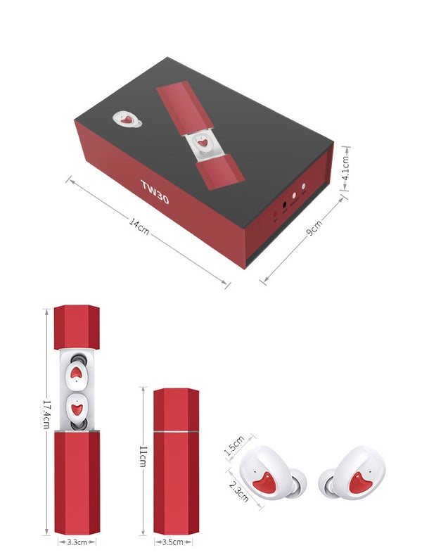 Wireless Bluetooth Earbuds - Premium Metal Rod Design with Charging Case