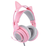 G951 Gaming Headset - USB 7.1 Virtual Surround Sound with LED Cat Ears & Vibration Technology
