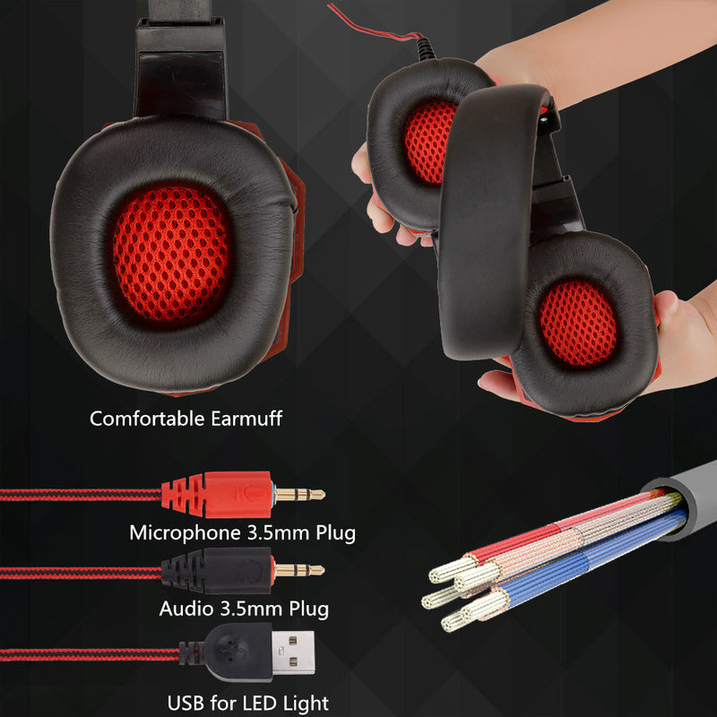 Elite RGB Gaming Headset - Professional Wired Headphones with Microphone for PC, PS4 & Mobile Gaming