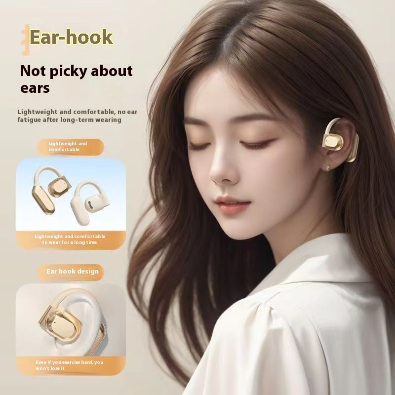 Revolutionary Open-Ear Bluetooth Headphones - Ultra-Long Battery Life with Digital Display