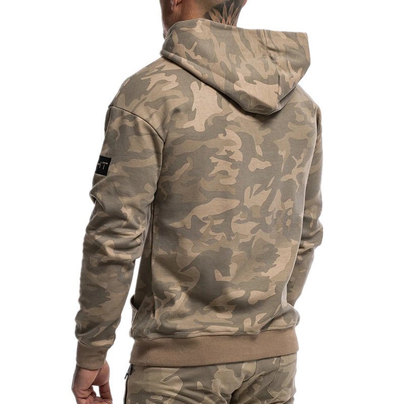 Premium Men's Camouflage Hoodie - Athletic Performance Pullover