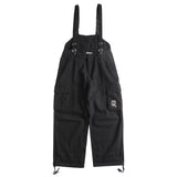 Navy Blue Loose Fit Cargo Overalls - Men's Comfortable Workwear
