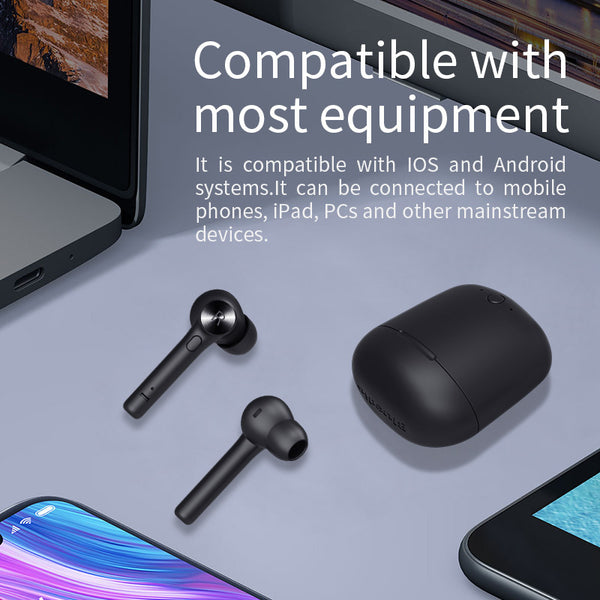 Premium TWS Bluetooth Wireless Earbuds - 5-6H Playtime, Compact Design