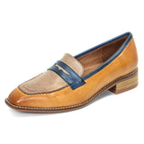 Men's Retro English Style Leather Oxford Shoes - Classic Flat Dress Shoes