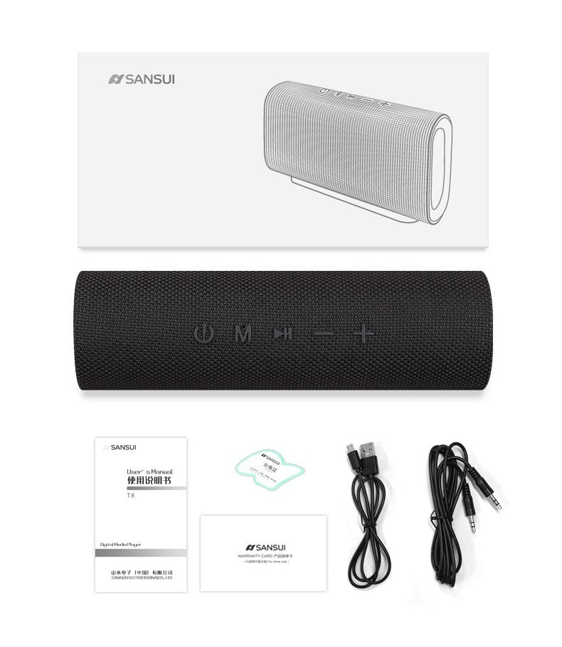 Premium Portable Bluetooth Speaker - Wireless Stereo Sound with 8-Hour Battery Life