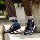 Premium Men's Handmade Breathable Sports Low-Top Leather Shoes - Black Size 39