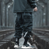 Urban Street Style Cargo Overalls - Men's Functional Harem Pants