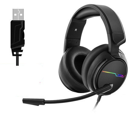 V10+ Gaming Headset with RGB Lighting - USB & 3.5mm Dual Interface Professional Gaming Headphones