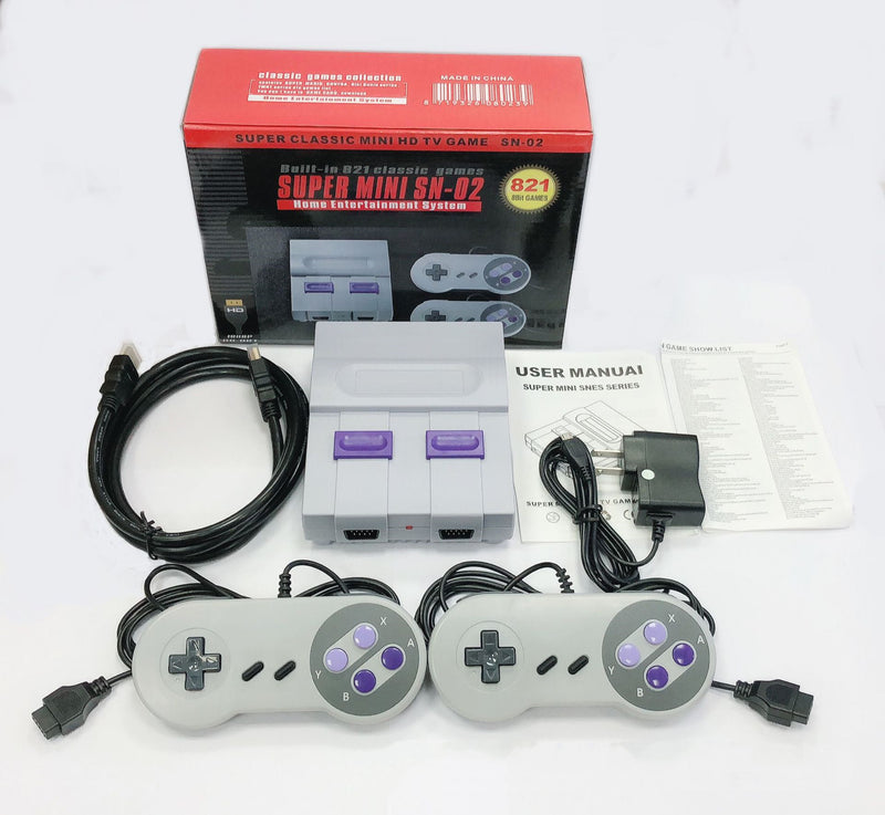 Retro Gaming Console - Classic 8-Bit TV Game System with Built-in Games
