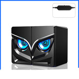 Compact Desktop Bluetooth Sound Bar Speakers - LED Gaming Audio System