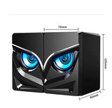 Compact Desktop Bluetooth Sound Bar Speakers - LED Gaming Audio System