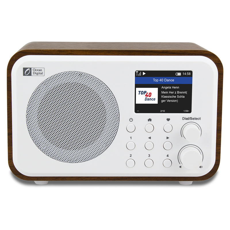 Wireless WiFi Internet Radio Speaker - Portable Wood Bluetooth Audio Player