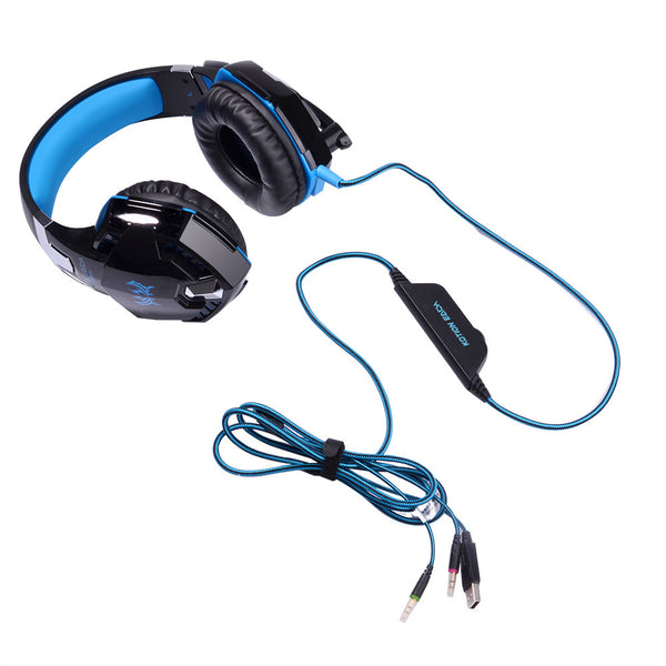Professional Gaming Headset with Microphone - Heavy Bass Wired Headphones for PC & Mobile