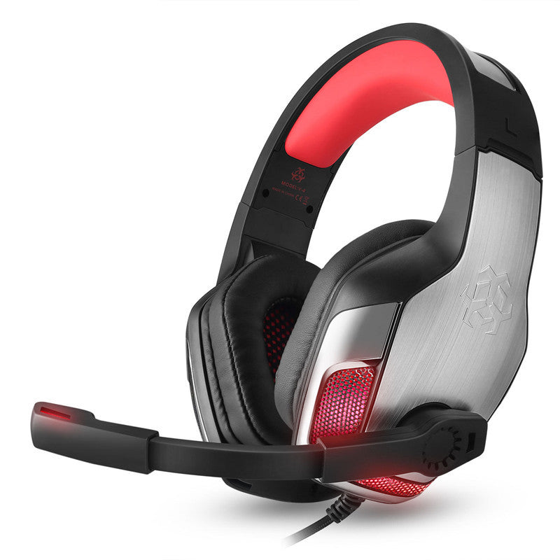 Premium Gaming Headphones with Luminous LED Lights - Heavy Bass Wired Headset with Microphone