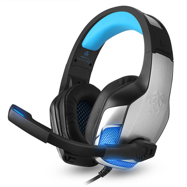 Premium Gaming Headphones with Luminous LED Lights - Heavy Bass Wired Headset with Microphone