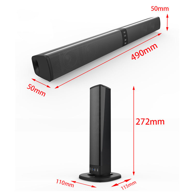 Wireless TV Sound Blaster - 4-Speaker Bluetooth Soundbar with Remote Control