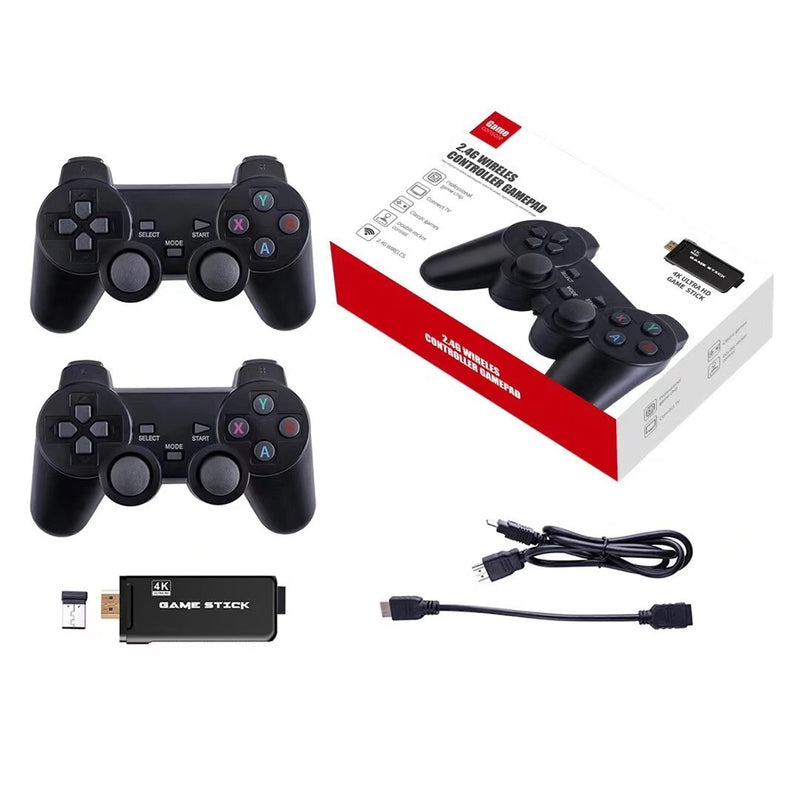 Retro Gaming Paradise - 32GB Wireless HDMI Game Console with Dual Controllers