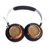 Premium Olive Wood Open-Back HiFi Headphones - Retro Monitor Style with Silver-Plated Cable
