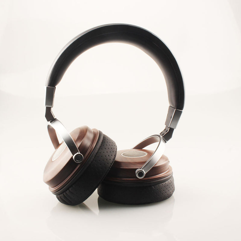 Premium Wooden Headphones - High-Quality Music Monitoring Headset with Natural Wood Design