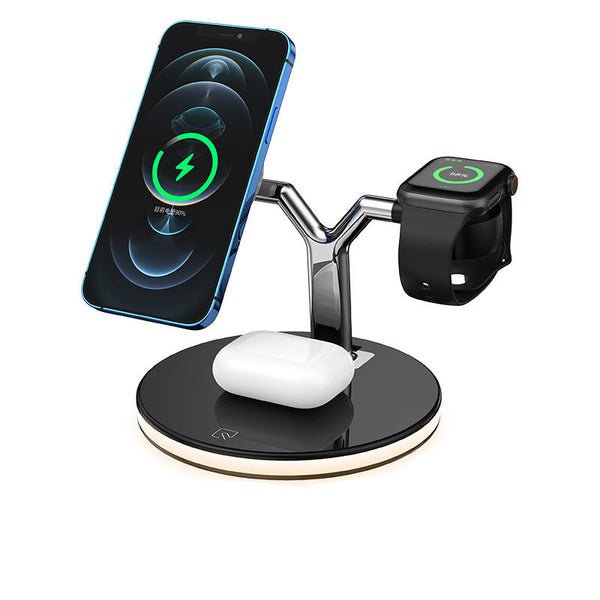 Premium 15W Fast Wireless Charging Station - 3-in-1 Magnetic Charger