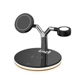 Premium 15W Fast Wireless Charging Station - 3-in-1 Magnetic Charger