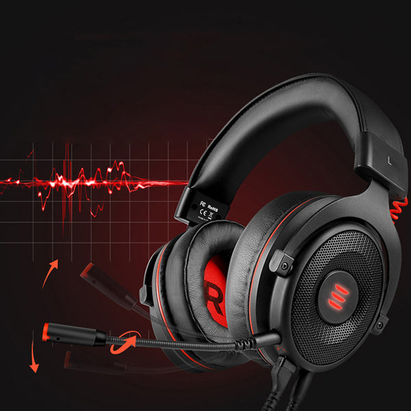 Professional Gaming Headset with Microphone - USB Wired Gaming Headphones