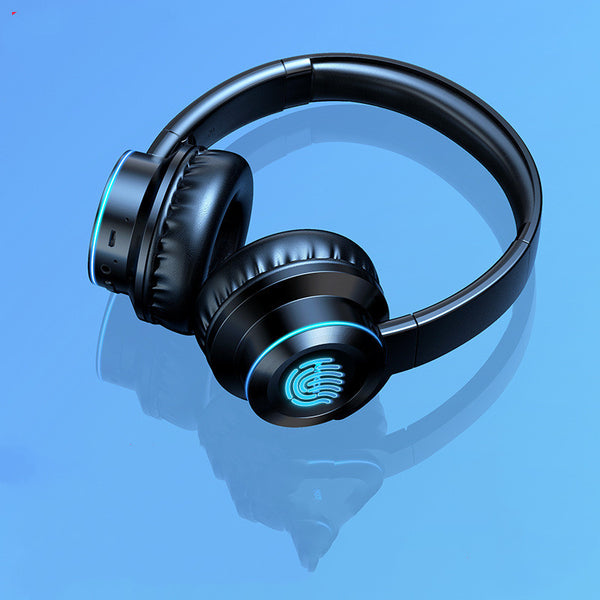 Wireless Bluetooth 5.0 Sports Headphones - Foldable Touch Control Headset with Microphone & Card Slot