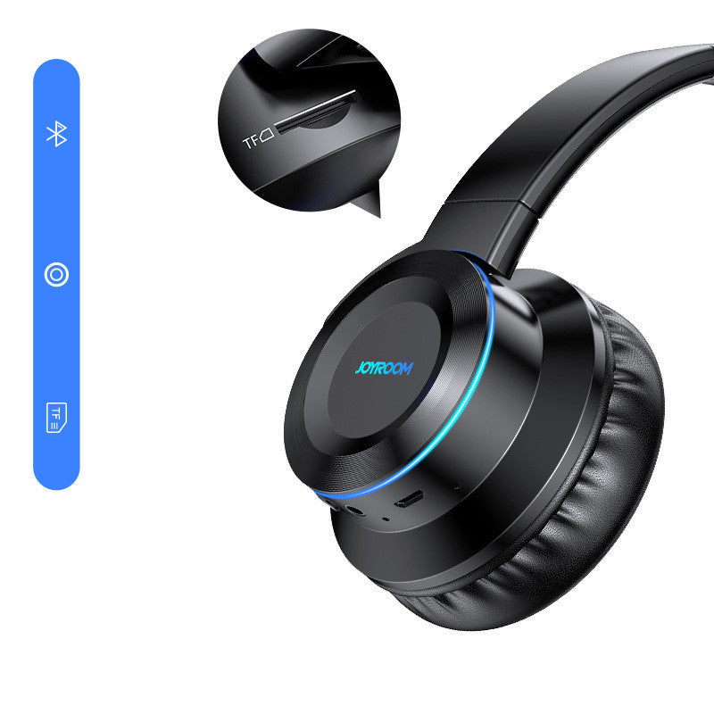 Wireless Bluetooth 5.0 Sports Headphones - Foldable Touch Control Headset with Microphone & Card Slot