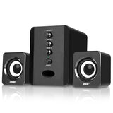 Premium D-202 Computer Speakers - Powerful Subwoofer Sound System for Smart Phones & Music Players