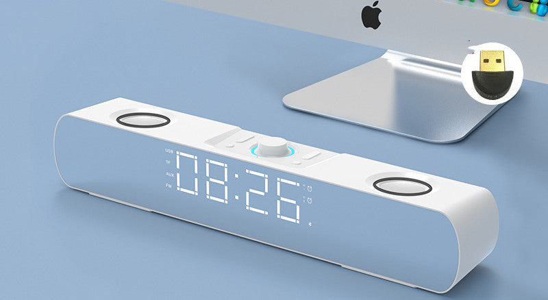 Bluetooth Desktop Speakers - 2.2 Channel Computer Audio System with Mirror Display